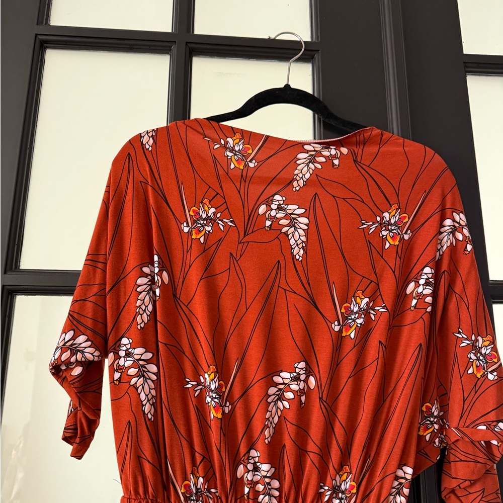 Floral Rust Jumpsuit
